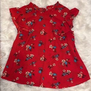Women’s Red Floral Top